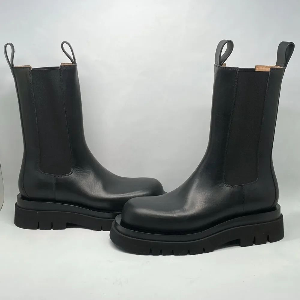 Bottega Veneta Lug Sole Leather Boots size 39.5